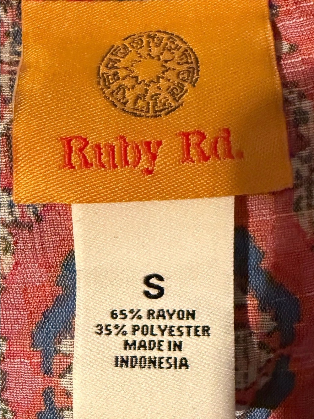 Ruby Rd. Pink Multi-Pattern Ruffle Sleeve Blouse - Picture 4 of 5